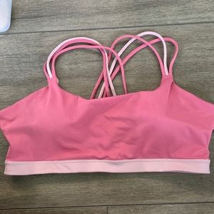 Gap gapfit eclipse blush pink sports bra size large
